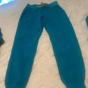 Figs Aqua Blue Technical Pants